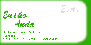eniko anda business card